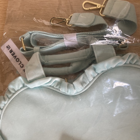 Feminine Stoney Clover Lane Velvet Mini Heart Tote - Picture 5 of 6